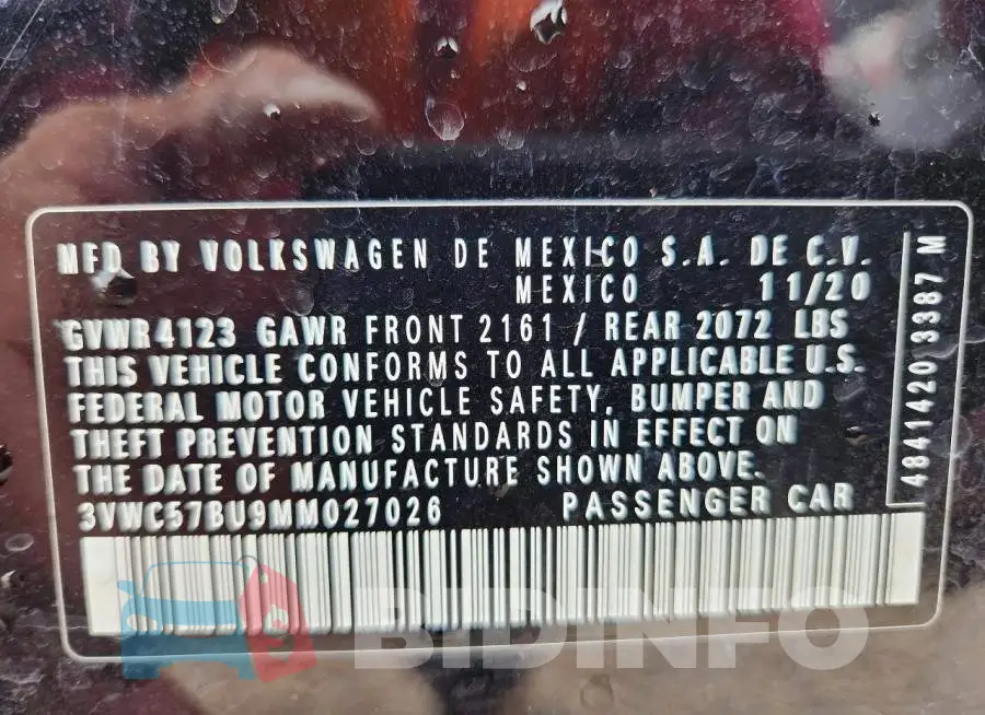 3VWC57BU9MM027026 Photo# 13
