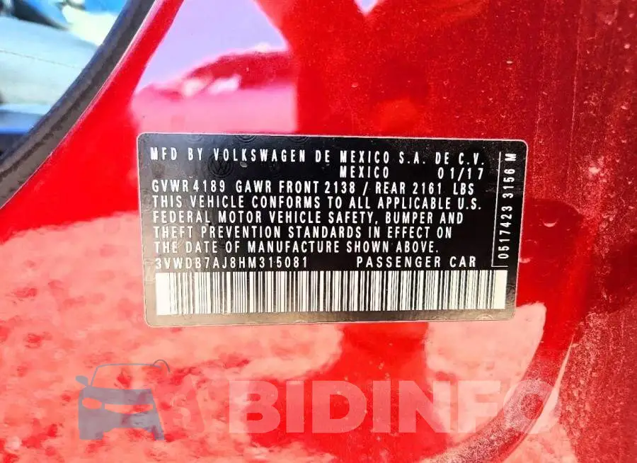 3VWDB7AJ8HM315081 Photo# 12