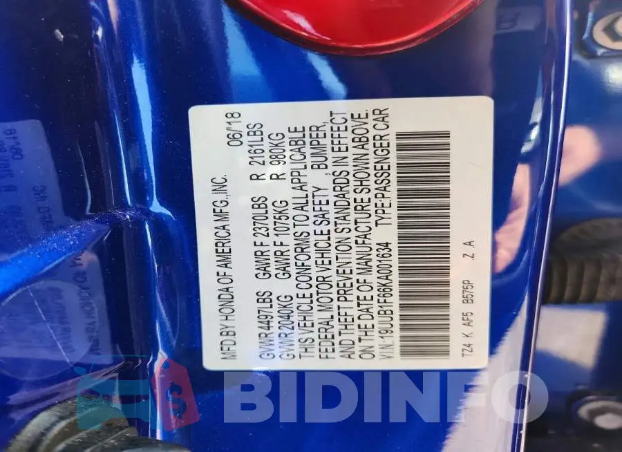 19UUB1F66KA001634 Photo# 12