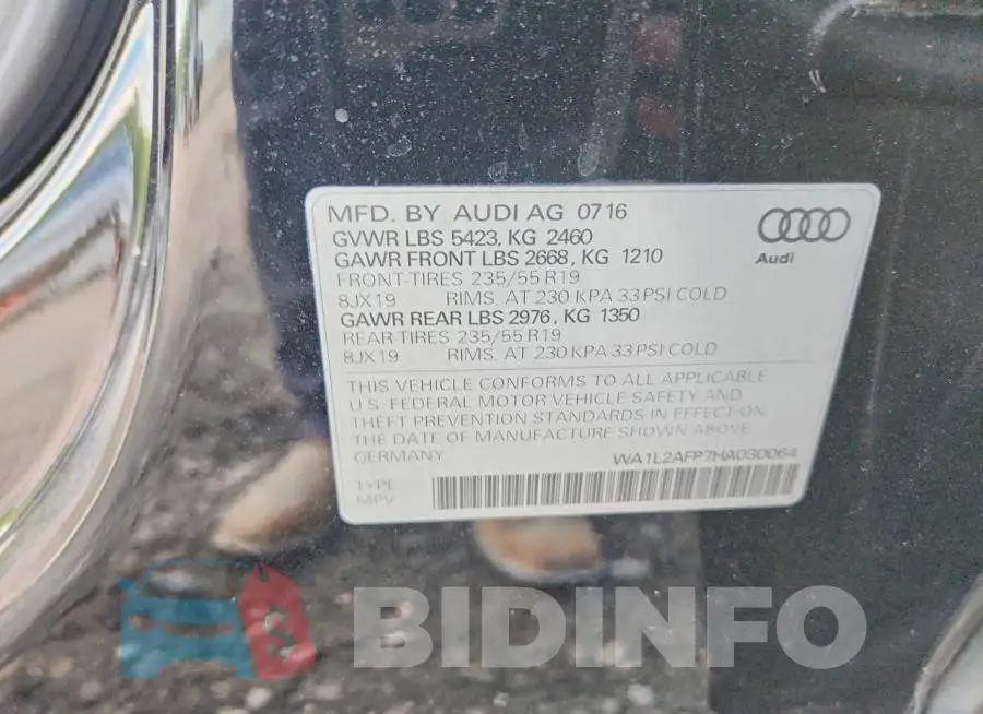 WA1L2AFP7HA030064 Photo# 13