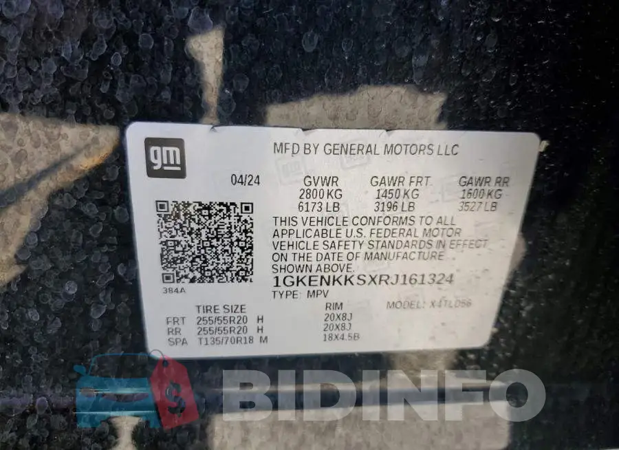 1GKENKKSXRJ161324 Photo# 13