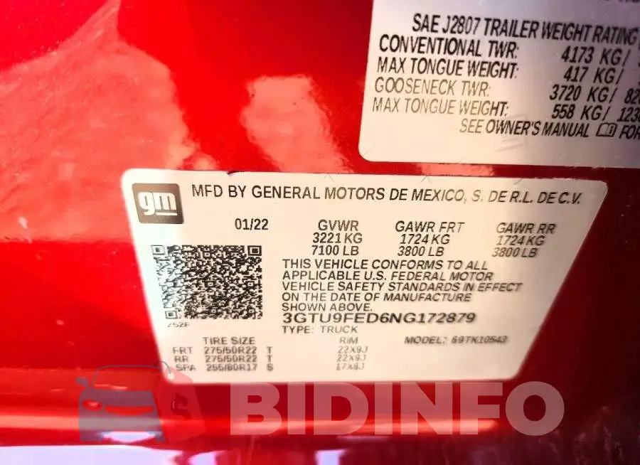 3GTU9FED6NG172879 Photo# 13