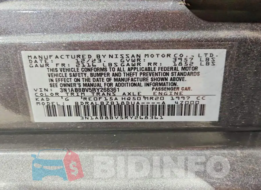 3N1AB8BV5RY268361 Photo# 12