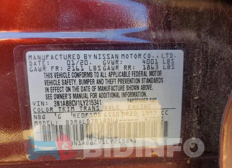 3N1AB8CV1LY215341 Photo# 13