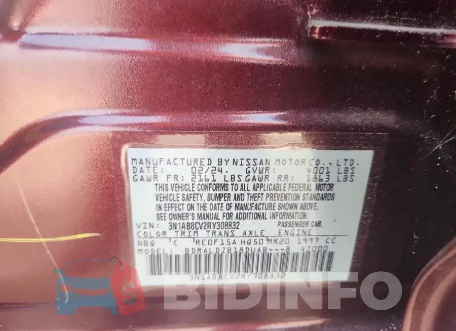 3N1AB8CV2RY308832 Photo# 12