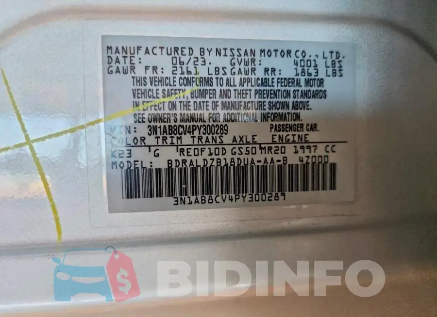 3N1AB8CV4PY300289 Photo# 13