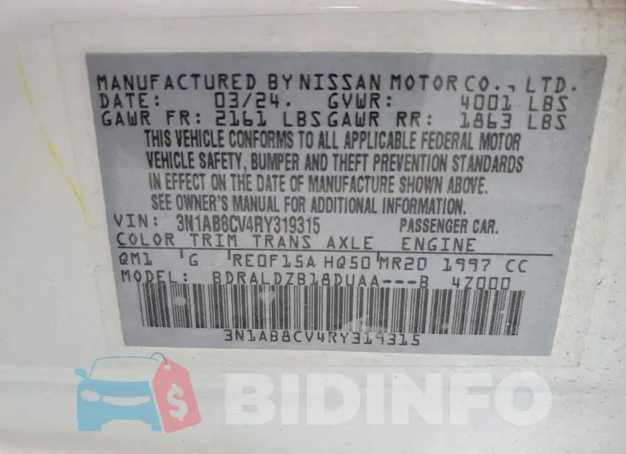 3N1AB8CV4RY319315 Photo# 12