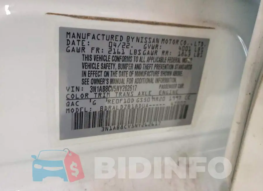 3N1AB8CV5NY262617 Photo# 13