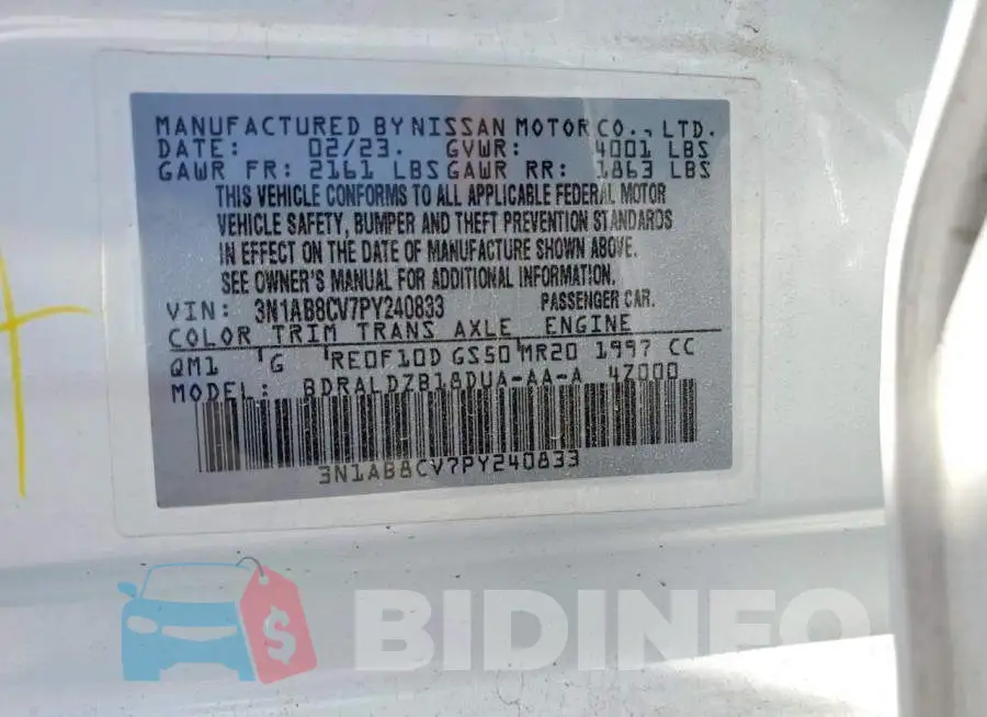 3N1AB8CV7PY240833 Photo# 13