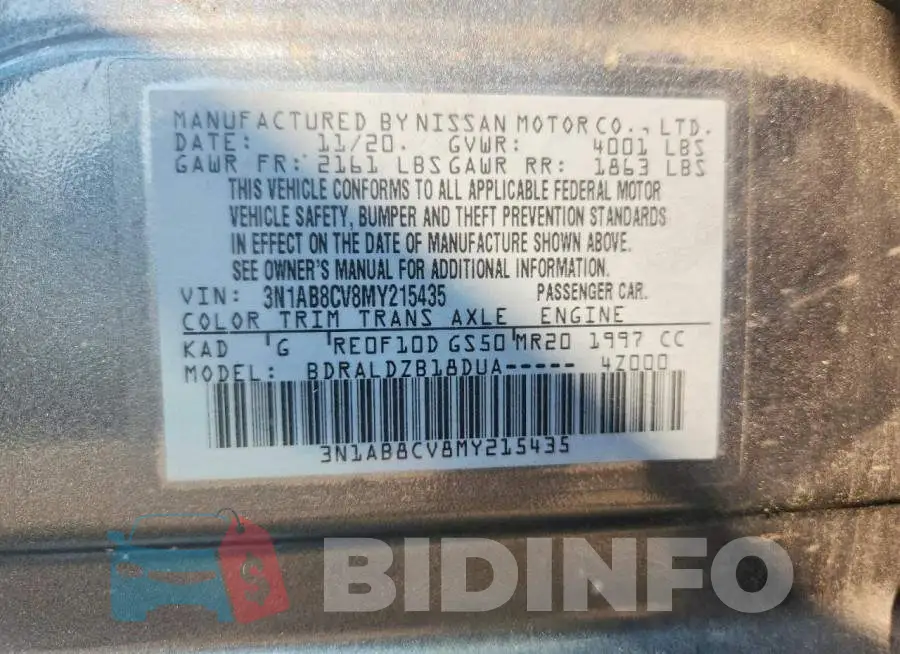 3N1AB8CV8MY215435 Photo# 12