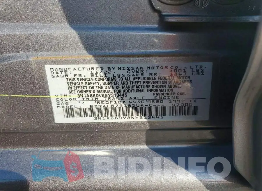 3N1AB8DV8NY313445 Photo# 12