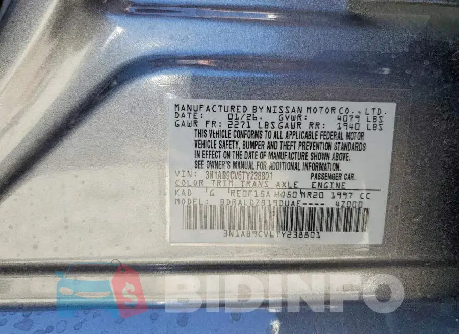 3N1AB9CV6TY238801 Photo# 13