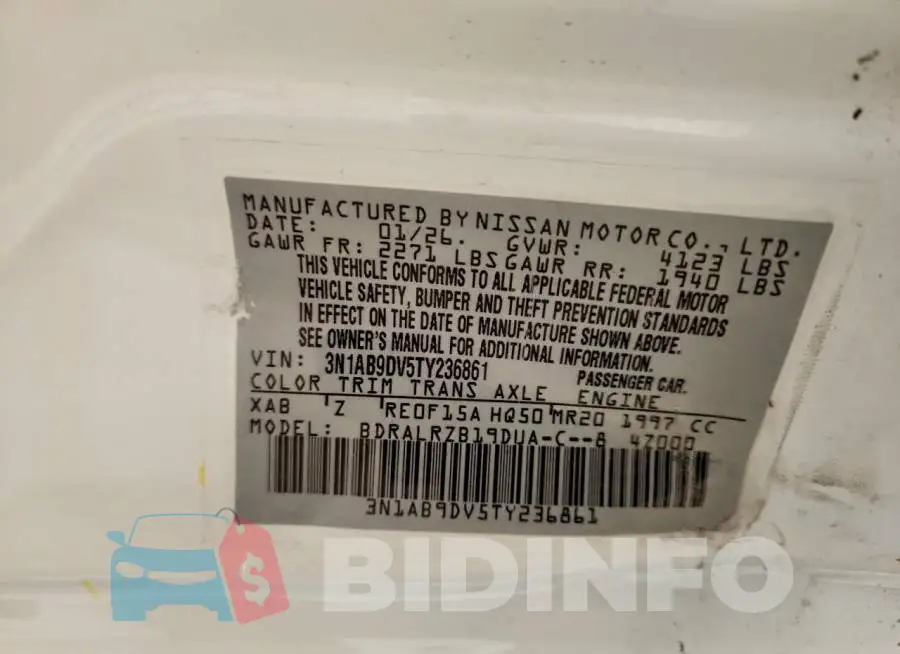 3N1AB9DV5TY236861 Photo# 13