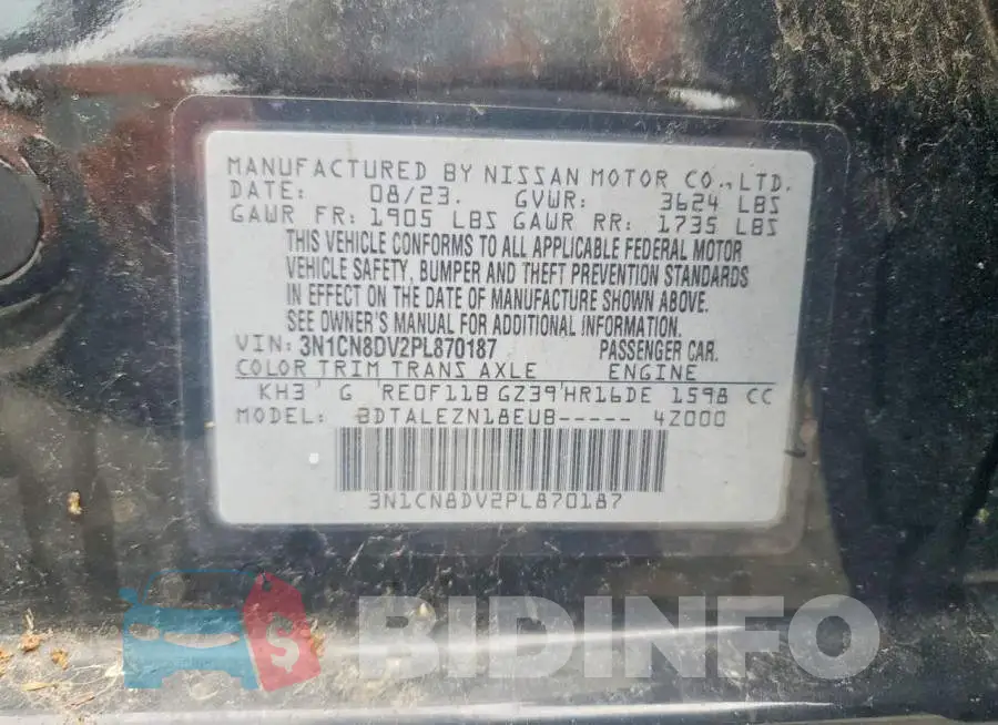 3N1CN8DV2PL870187 Photo# 12