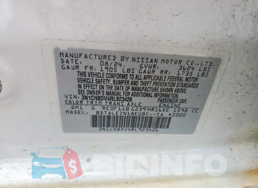 3N1CN8DV4RL923426 Photo# 12