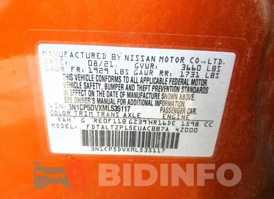 3N1CP5DVXML535117 Photo# 13