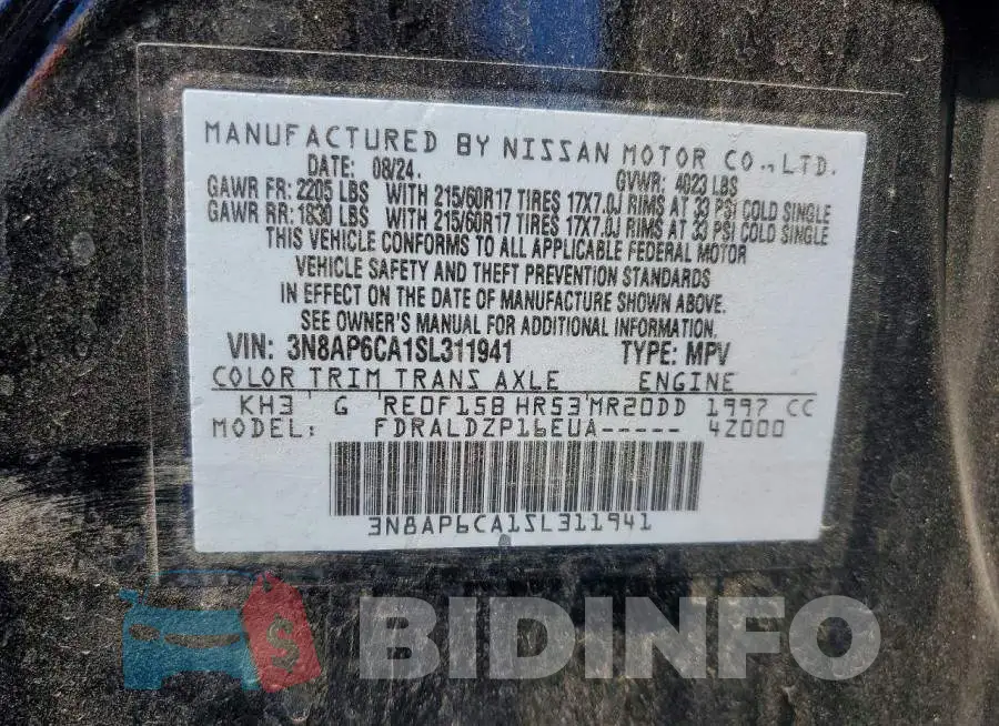 3N8AP6CA1SL311941 Photo# 14