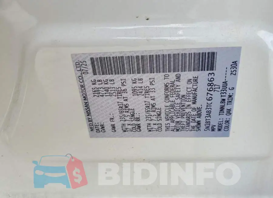 5N1BT3AB3TC676863 Photo# 13