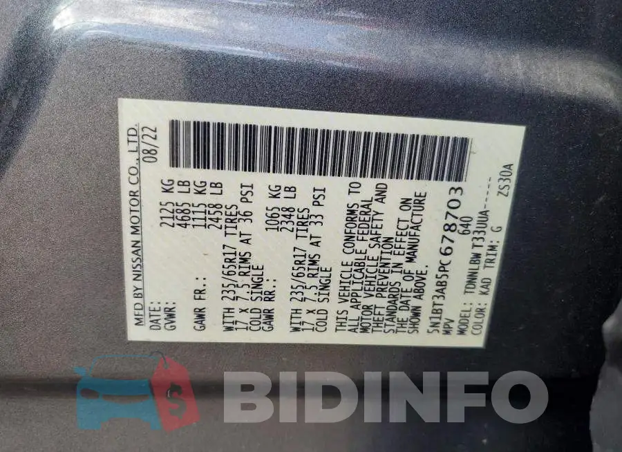 5N1BT3AB5PC678703 Photo# 14