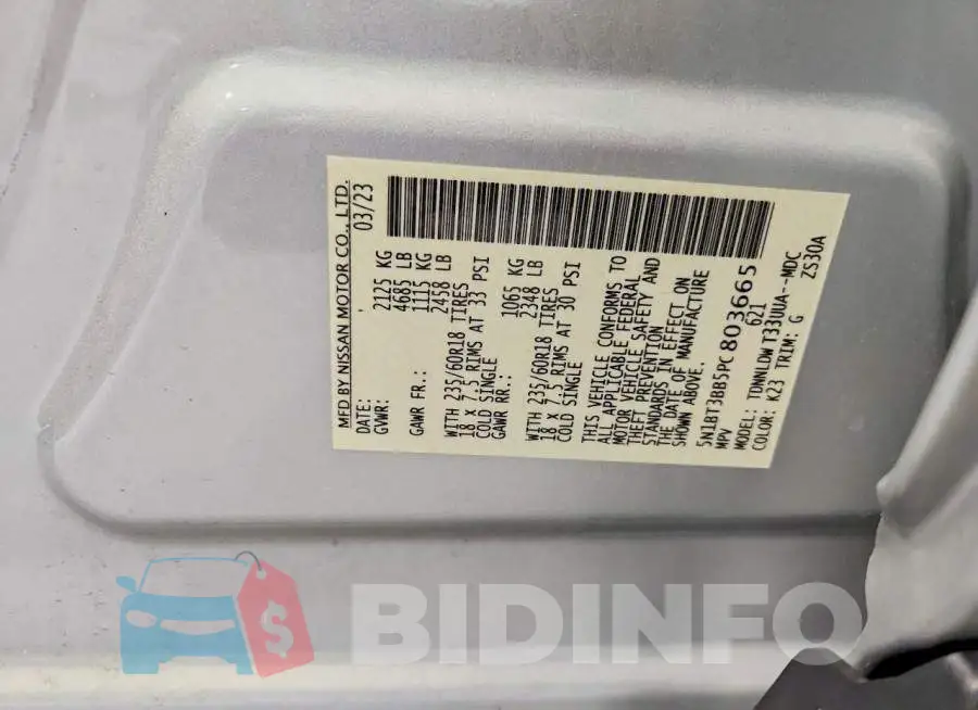 5N1BT3BB5PC803665 Photo# 14