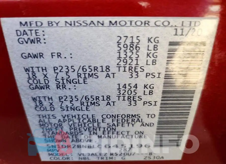 5N1DR2BN8LC645196 Photo# 12