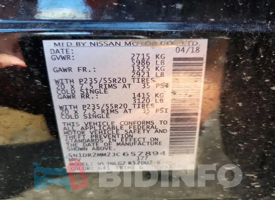 5N1DR2MM2JC657894 Photo# 13