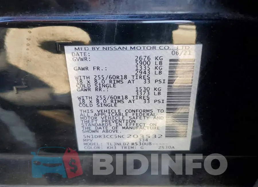 5N1DR3CC5NC203532 Photo# 13