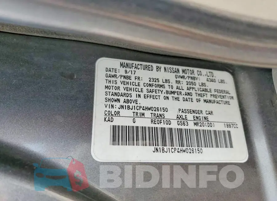 JN1BJ1CP4HW026150 Photo# 14