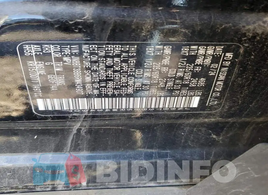 JN8BT3BB6RW434907 Photo# 13