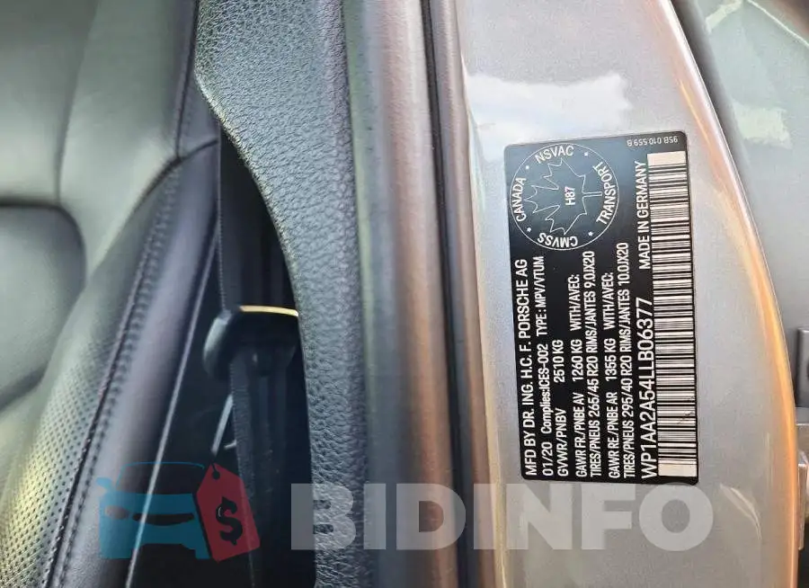 WP1AA2A54LLB06377 Photo# 13