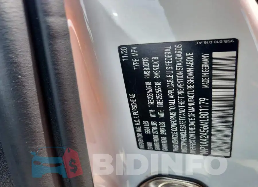 WP1AA2A56MLB01179 Photo# 14