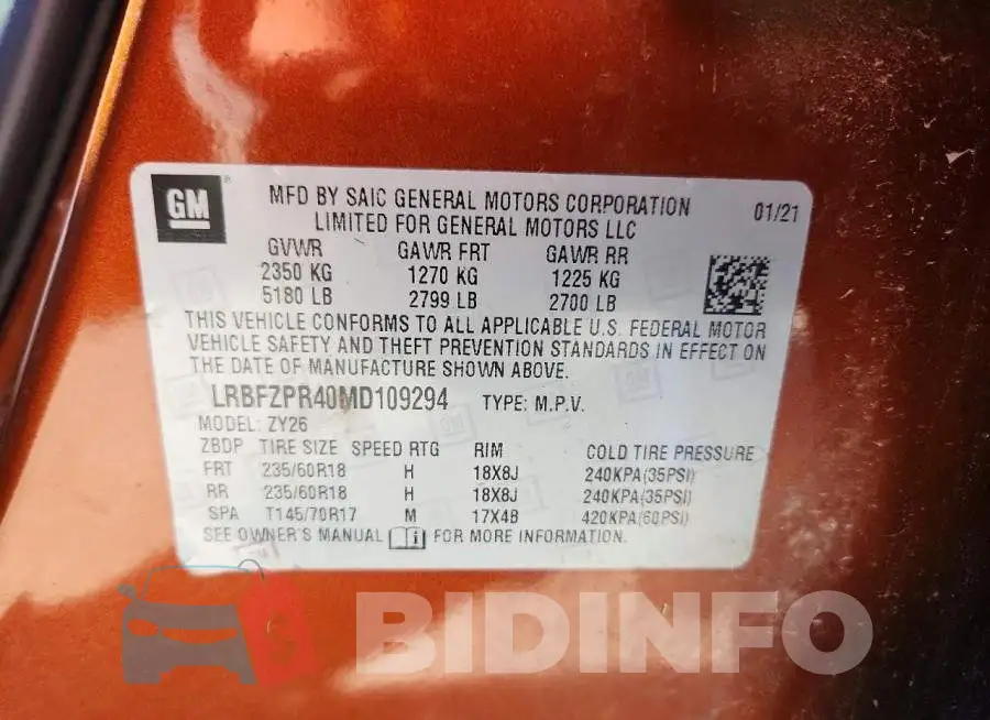 LRBFZPR40MD109294 Photo# 13