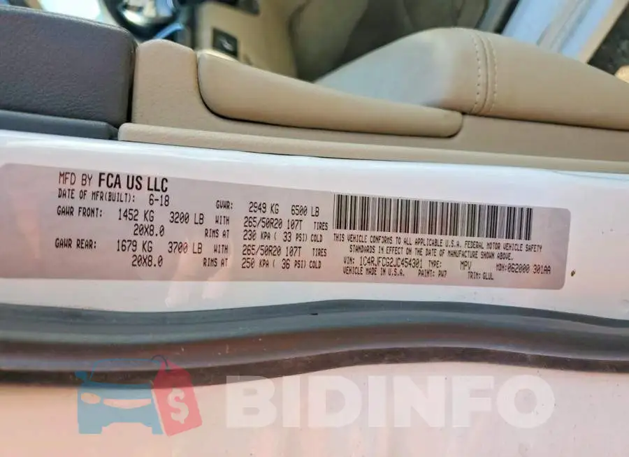 1C4RJFCG2JC454301 Photo# 14