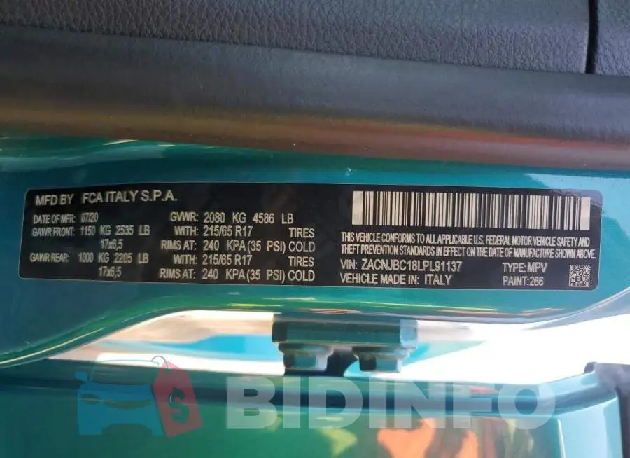ZACNJBC18LPL91137 Photo# 13