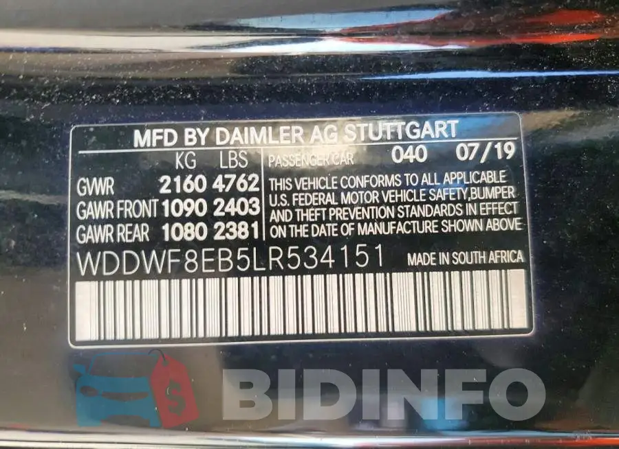 WDDWF8EB5LR534151 Photo# 12