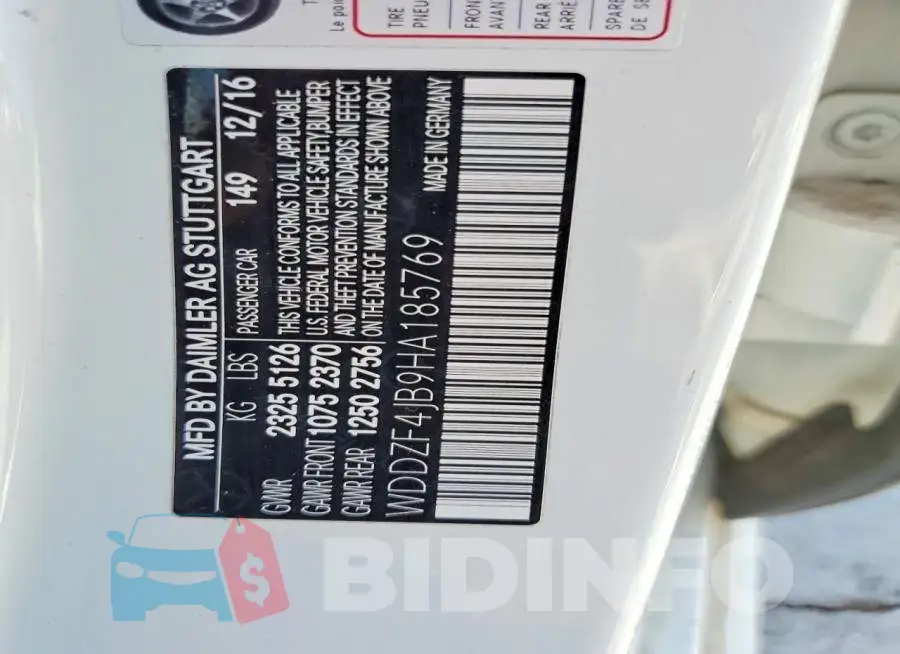 WDDZF4JB9HA185769 Photo# 12