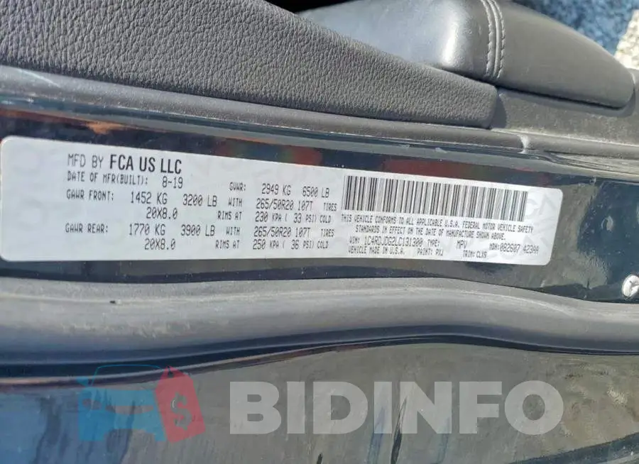 1C4RDJDG2LC131300 Photo# 13