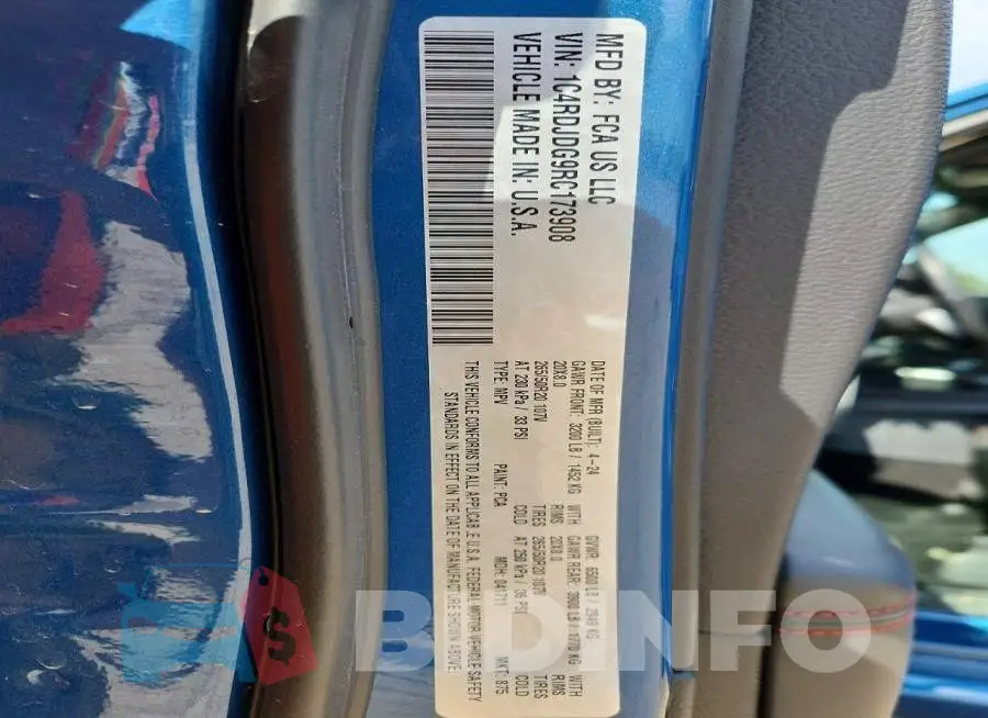 1C4RDJDG9RC173908 Photo# 13