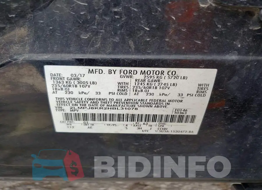 2LMPJ8KR2HBL31078 Photo# 13