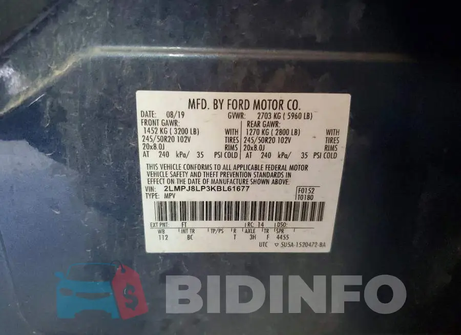 2LMPJ8LP3KBL61677 Photo# 13