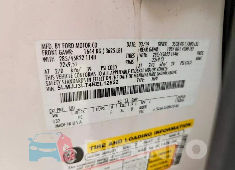 5LMJJ3LT4KEL12622 Photo# 13
