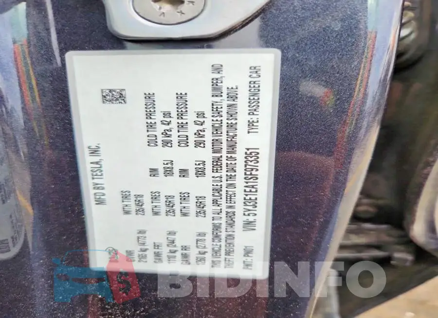 5YJ3E1EA1SF973351 Photo# 12