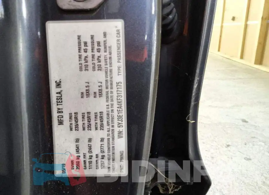 5YJ3E1EA4KF317175 Photo# 12