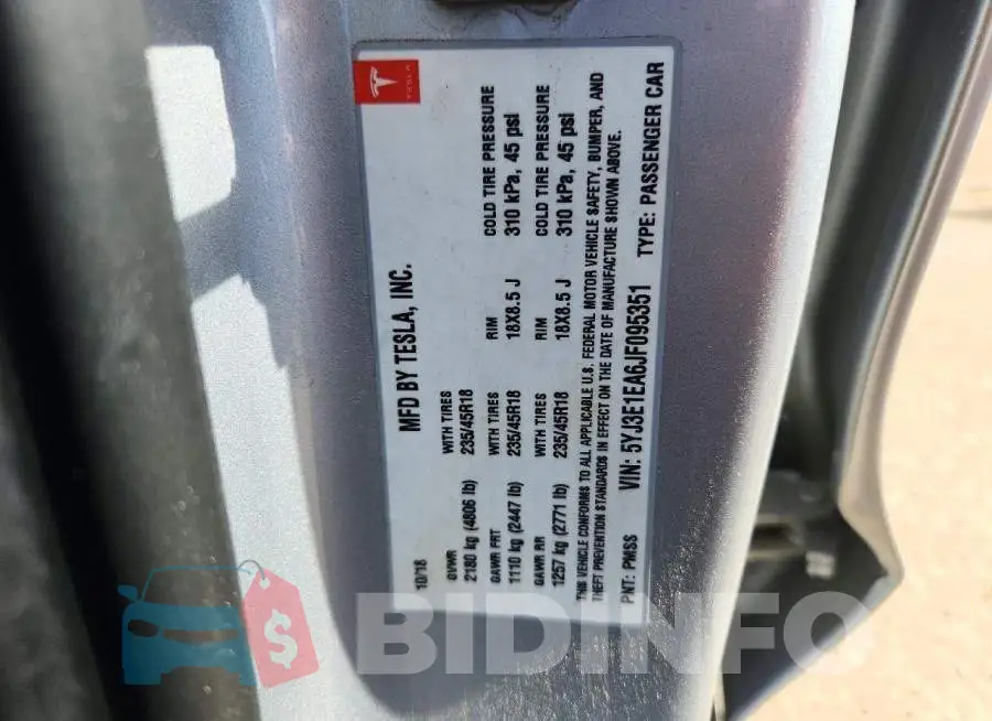 5YJ3E1EA6JF095351 Photo# 12