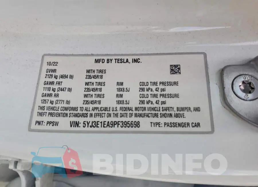 5YJ3E1EA9PF395698 Photo# 12