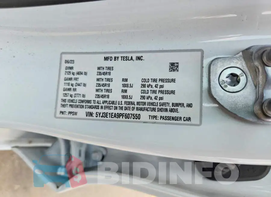 5YJ3E1EA9PF607550 Photo# 12
