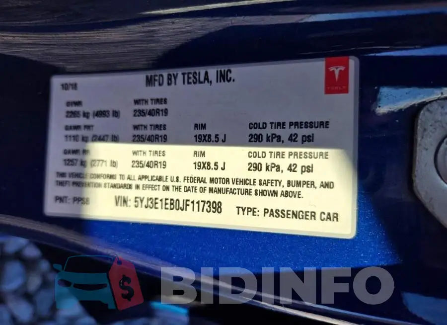 5YJ3E1EB0JF117398 Photo# 13