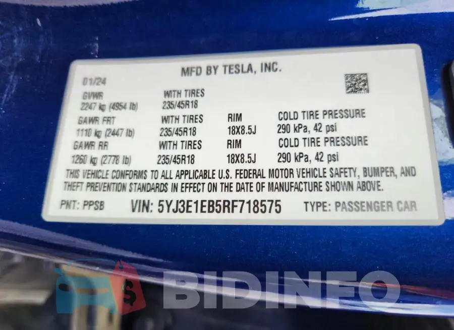 5YJ3E1EB5RF718575 Photo# 13