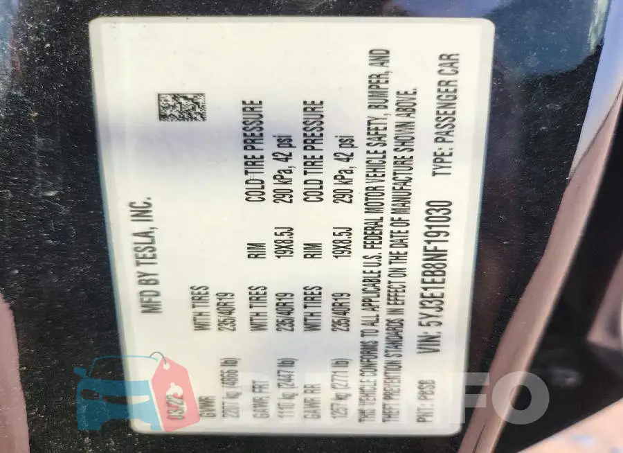 5YJ3E1EB8NF191030 Photo# 12