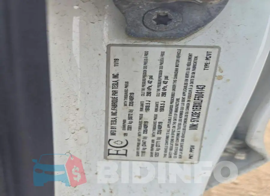 5YJ3E1EBXLF604143 Photo# 13